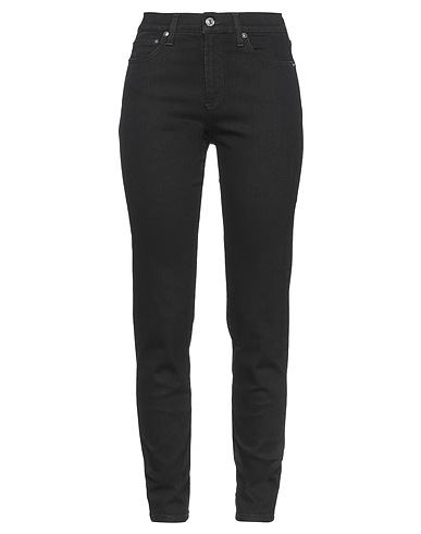 ROŸ ROGER'S Denim trousers Black 81% Cotton, 17% Polyester, 2% Rubber