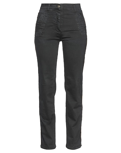MASSIMO REBECCHI Casual pants Black 98% Cotton, 2% Elastane