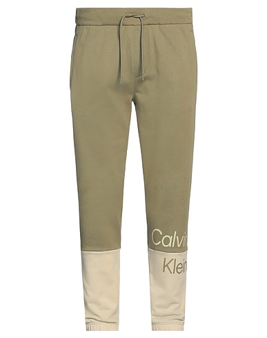 CALVIN KLEIN JEANS Pantalone Verde militare 100% Cotone