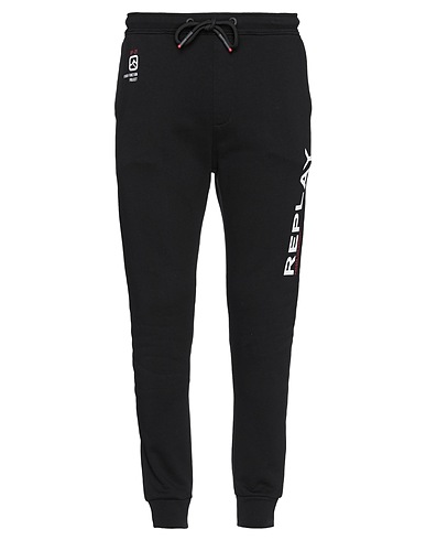 REPLAY Pantalone Nero 100% Cotone