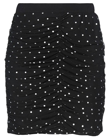 LE VOLIÈRE Mini skirt Black 95% Cotton, 5% Elastane, Polyester