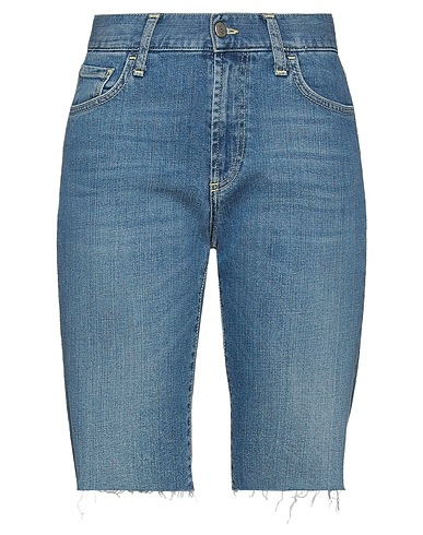 ROŸ ROGER'S Denim shorts Blue 98% Cotton, 2% Rubber
