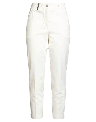 PESERICO Pantalone Off white 98% Cotone, 2% Elastan
