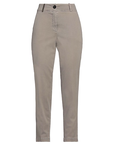 PESERICO Casual pants Taupe 98% Cotton, 2% Elastane