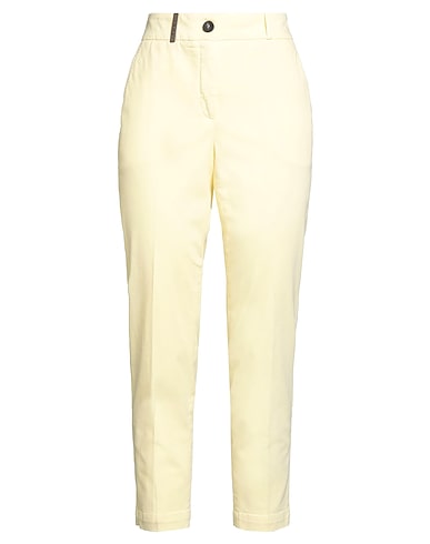 PESERICO Pantalone Giallo pastello 98% Cotone, 2% Elastan