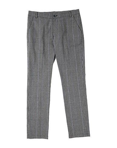 MANUELL & FRANK Casual trouser Black 70% Cotton, 25% Viscose, 3% Textile fibres, 2% Polyamide