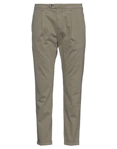 CAMOUFLAGE AR AND J. Casual pants Military green 97% Cotton, 3% Elastane