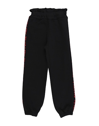 MONNALISA Casual trouser Black 65% Cotton, 35% Polyester