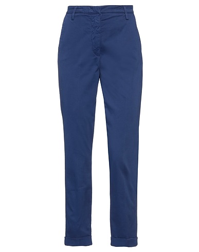 MANILA GRACE Casual pants Blue 97% Cotton, 3% Elastane