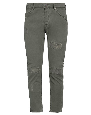 BERNA Denim trousers Military green 98% Cotton, 2% Elastane