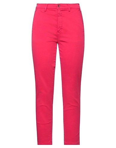 40WEFT Casual pants Magenta 98% Cotton, 2% Elastane