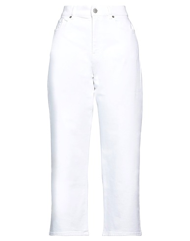 P.A.R.O.S.H. Denim pants White 98% Cotton, 2% Elastane