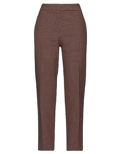 TRUE ROYAL Casual trouser Brown 53% Polyester, 43% Virgin Wool, 4% Lycra®