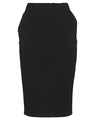 PINKO Midi skirt Black 95% Cotton, 5% Elastane
