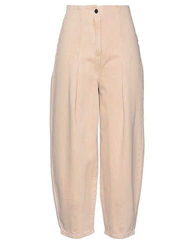 ALESSIA SANTI Denim trousers Beige 100% Cotton