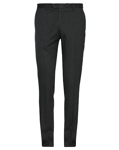 ANGELO NARDELLI Casual trouser Charcoal 98% Wool, 2% Elastane