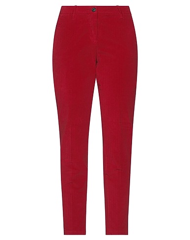 SHAFT Casual trouser Red 98% Cotton, 2% Elastane