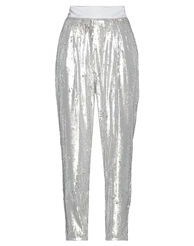 ELISABETTA FRANCHI Casual pants Silver 100% Polyester