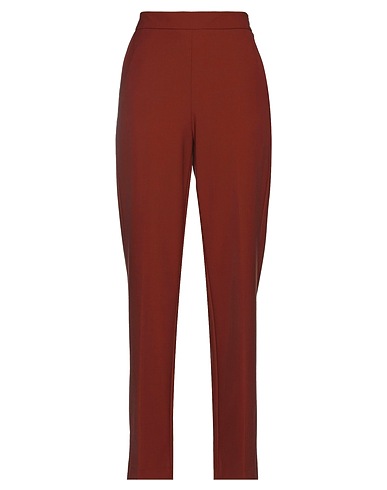 MALÌPARMI Casual trouser Brown 53% Polyester, 44% Virgin Wool, 3% Elastane