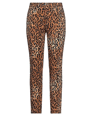 BLUMARINE Denim trousers Camel 85% Cotton, 10% Polyester, 5% Rubber