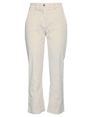 19.70 NINETEEN SEVENTY Casual trouser Ivory 78% Cotton, 20% Modal, 2% Elastane