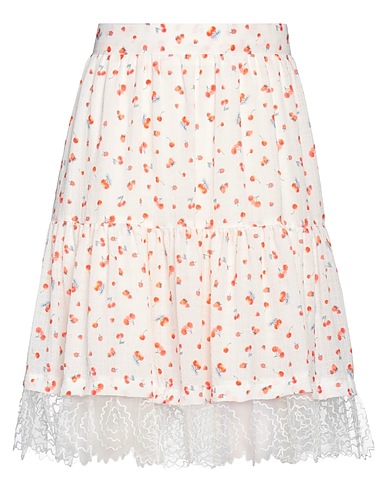 SEE BY CHLOÉ Mini skirt White 99% Polyester, 1% Elastane, Polyamide