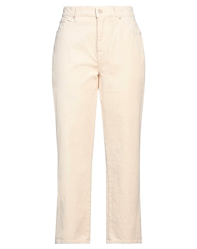 7 FOR ALL MANKIND Pantalone Avorio 75% Cotone, 22% Modal, 2% Poliestere, 1% Poliuretano