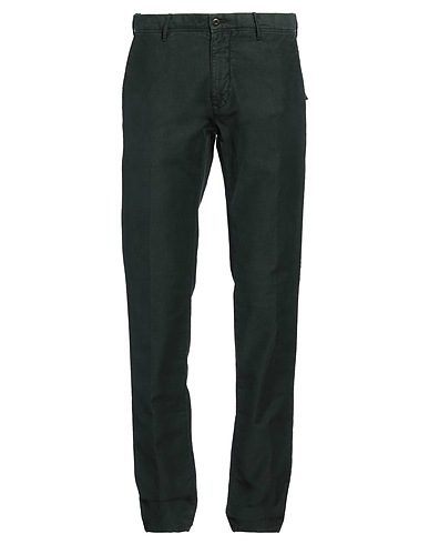 INCOTEX Casual pants Dark green 98% Cotton, 2% Elastane