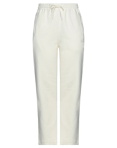 GANNI Casual trouser White 70% Organic cotton, 30% Recycled polyester