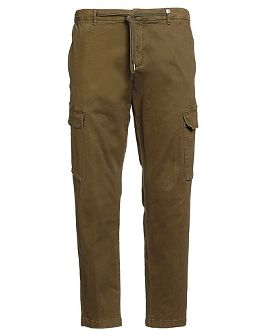 MYTHS Casual trouser Military green 97% Cotton, 3% Elastane