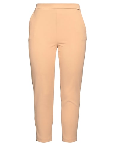 ELISABETTA FRANCHI 캐주얼 바지 카멜 96% 폴리에스테르, 4% 엘라스테인