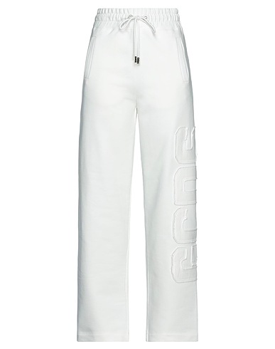 GCDS Pantalone Bianco 100% Cotone