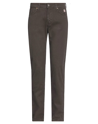 ROŸ ROGER'S Casual pants Dark brown 97% Cotton, 3% Elastane