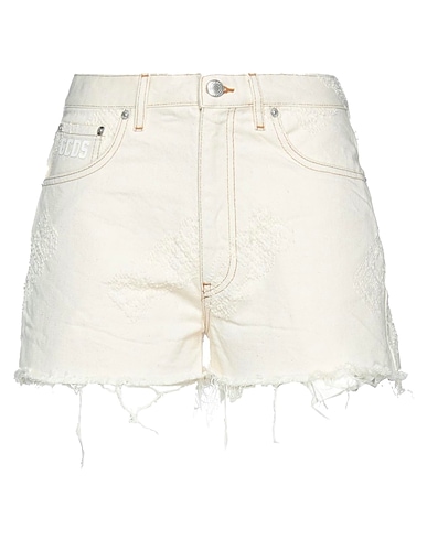 GCDS Denim shorts Ivory 100% Cotton