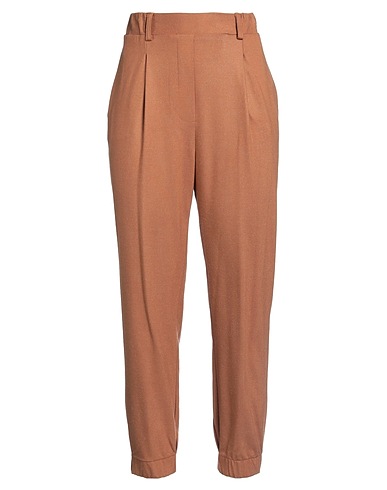 SOALLURE Casual trouser Camel 82% Viscose, 15% Polyester, 3% Elastane