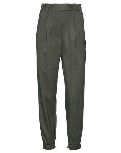 SOALLURE Casual trouser Military green 82% Viscose, 15% Polyester, 3% Elastane
