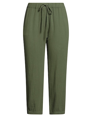 HONORINE Pantalone Verde militare 100% Cotone