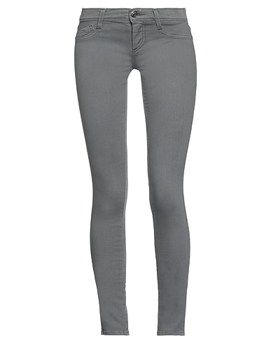 FIFTY FOUR Denim trousers Grey 97% Cotton, 3% Elastane