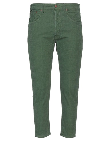 (+) PEOPLE Pantalone Verde 99% Cotone, 1% Elastan