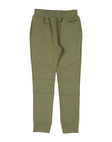 BALMAIN Pantalone Verde militare 100% Cotone