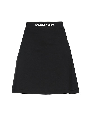CALVIN KLEIN JEANS Minirock Schwarz 77% Polyester, 19% Modal, 4% Elastan, Repreve®