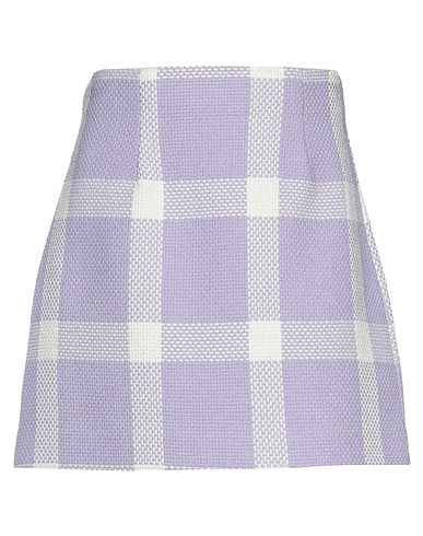 VICOLO Mini skirt Lilac 60% Cotton, 35% Polyester, 5% Other Fibres
