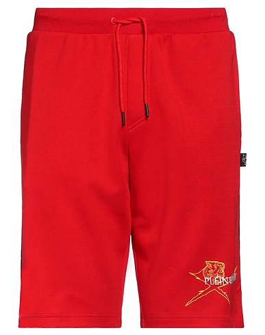 PLEIN SPORT Shorts & Bermuda Red 52% Cotton, 48% Polyester
