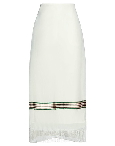 JIL SANDER Long skirt Ivory 89% Viscose, 11% Acetate