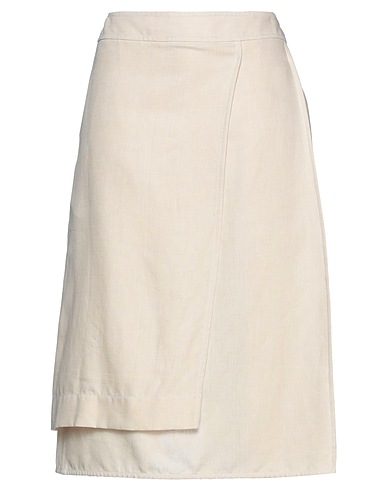 JIL SANDER Midi skirt Ivory 100% Linen