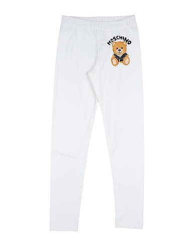 MOSCHINO TEEN Leggings White 95% Cotton, 5% Elastane