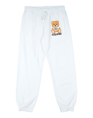 MOSCHINO TEEN Casual trouser White 95% Cotton, 5% Elastane
