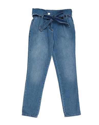 LIU •JO Denim trousers Blue 62% Cotton, 19% Lyocell, 19% Linen