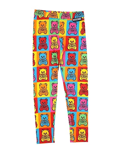 MOSCHINO TEEN Leggings Red 95% Cotton, 5% Elastane