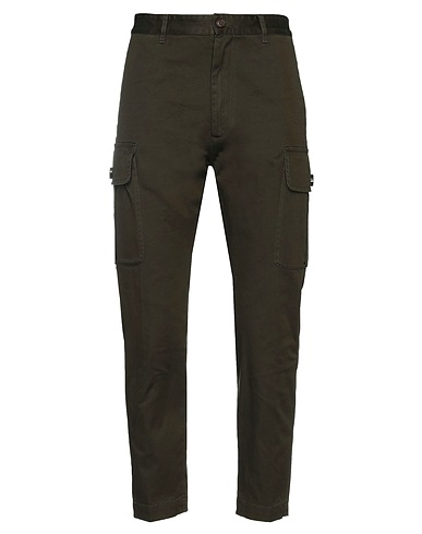 DSQUARED2 Casual pants Dark green 97% Cotton, 3% Elastane